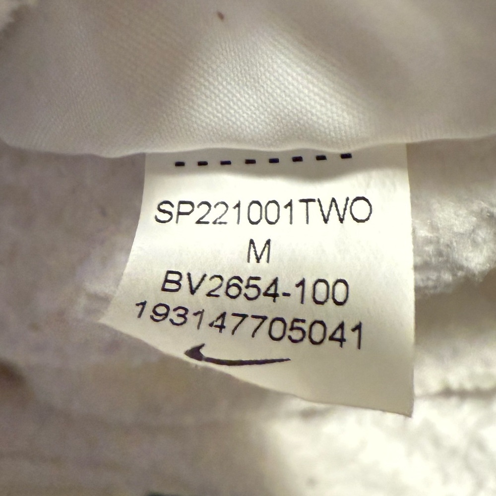 Nike White Hoodie with Black Embroidered Logo Men’s M Good Condition with Hole - Picture 10 of 11